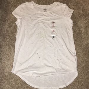 So plain white shirt with sparkles